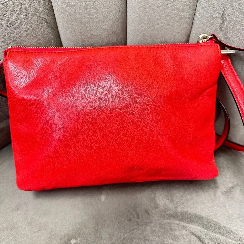 Kate Spade New York Red Leather Crossbody Bag Adjustable Strap